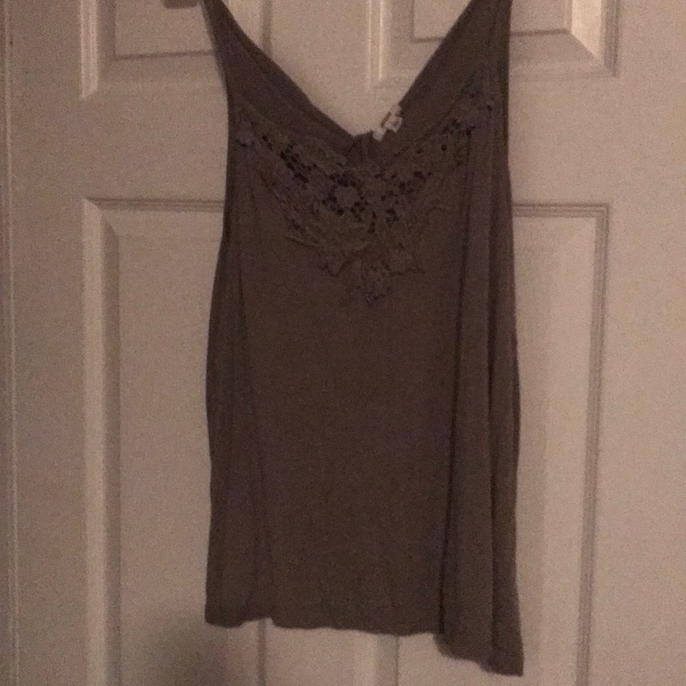 Grey/Green Tank Top